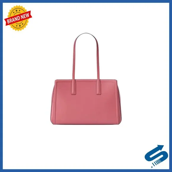 Medium Pebbled Leather Tote Bag for Work Commute Essentials - Picture 3 of 4